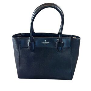 Kate Spade New York Melanie Satchel Handbag Women Black Leather Crossbody Bag